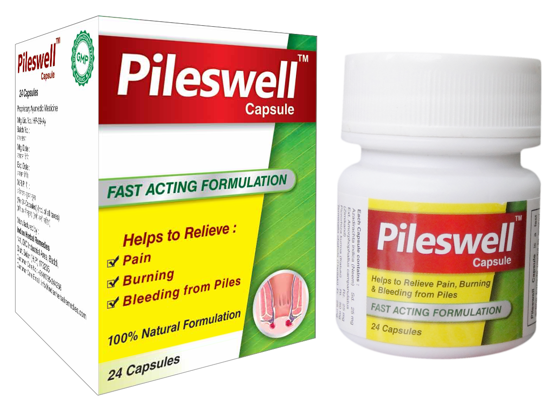 Pileswell Capsule - Piles & Anal Fissure Relief - Sushruta Clinic