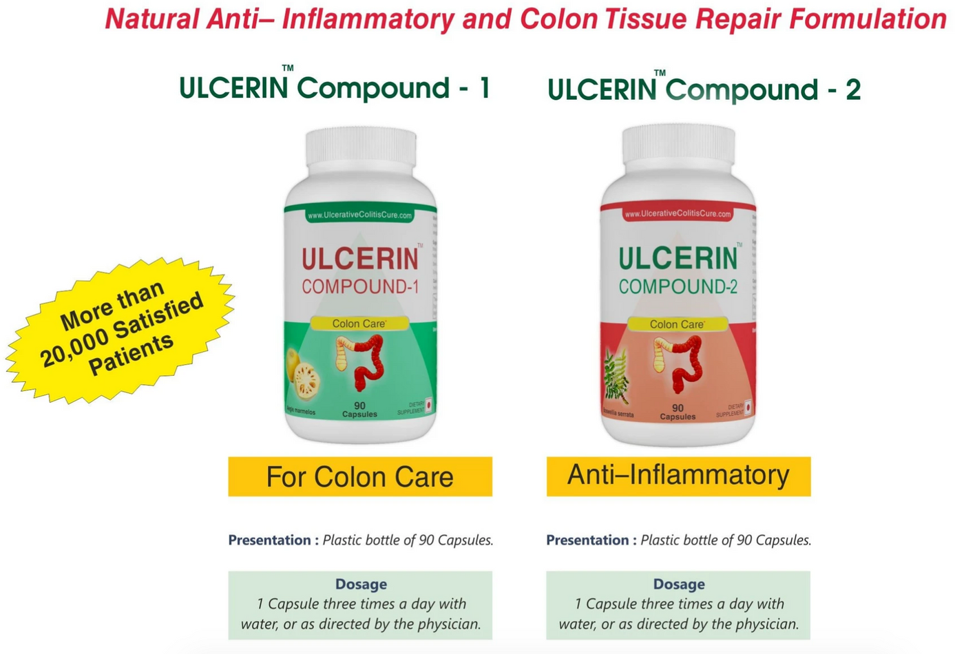 Ulcerin Compound 1 and 2  [1 Month Supply] - Sushruta Clinic